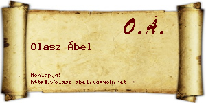 Olasz Ábel névjegykártya